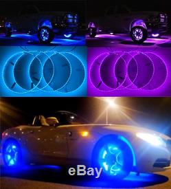 FIA 15.5'' RGB Multi-color Change LED x4PCS Wheel Ring Lights Rim Bluetooth IP68