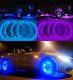 FIA IP68 15.5 Wheel Rims Lights RGB Color Change Strobe Rings Bluetooth Control
