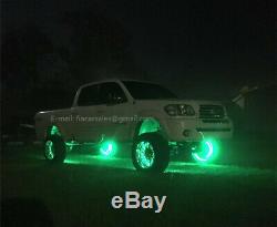 Fiacarlighting 15.5 RGB Color-Shift LED Car Truck Wheel Rings Lights x4PCS SET