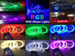Fiacarlighting IP68 15.5Adjustable RGB Color Changing Bluetooth LED Wheel Light