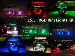 Fiacarlighting IP68 15.5Adjustable RGB Color Changing Bluetooth LED Wheel Light