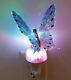 Fiber Optic Butterfly LED Color Change Night Light Lamp Purple