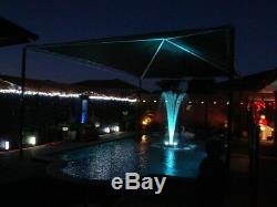 Floating LED Pool Pond Fountain NEW now with 3 SPRAY nozzles HUNDREDS of LED
