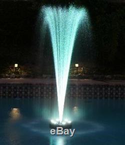 Floating LED Pool Pond Fountain NEW now with 3 SPRAY nozzles HUNDREDS of LED