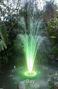 Floating Pond Fountain withRGB Color-Changing Lights-12 LED lamps with 60 bulbs each