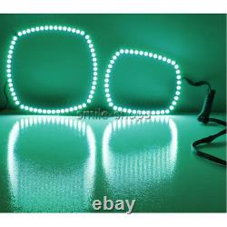 For 2011-2014 Dodge Charger Multi-Color SMD LED RGB Headlight Kit Halo Rings Set