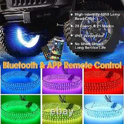 For Ford F150 F250 F350 15.5'' Color Changing & LED Wheel Ring Rim Lights Truck