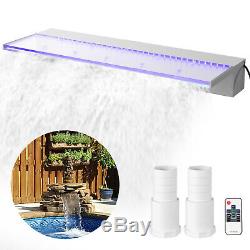 Fountain Spillway Color Changing LED Lighted Spillway23.6AcrylicWaterfall Pool