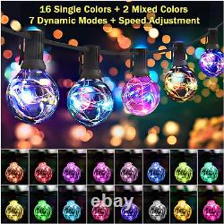 G40 Outdoor String Lights, LED Patio Lights Outdoor Waterproof, 50 Bulbs Color C