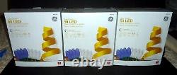 GE Color Choice 50 LED Dual Color C-9 Blue of Cool White Lights, NIB, (3 Boxes)