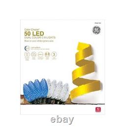 GE Color Choice 50 LED Dual Color C-9 Blue of Cool White Lights, NIB, (3 Boxes)