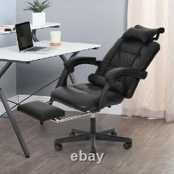 Gaming Chair Reclining Racing Chair High Back with Footrest Leather Office Home