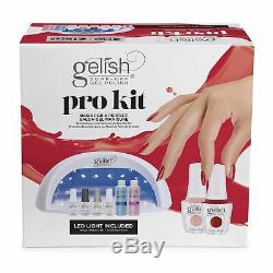 Gelish Pro Kit Salon Professional Gel LED Lamp Soak Off Nail Polish Set, 15 mL