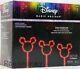 Gemmy Christmas Disney Magic Holiday 3 Mickey Mouse Light Bulb Pathway Stakes