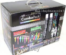 Gemmy Combo Multi LED 36 Shooting Star 99 Starry Night Icicle Light Lightshow