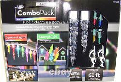 Gemmy Combo Multi LED 36 Shooting Star 99 Starry Night Icicle Light Lightshow