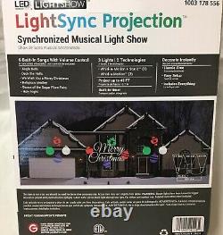 Gemmy LightSync Projection LED w Christmas Carol Musical Lightshow Light & Sound