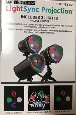 Gemmy LightSync Projection LED w Christmas Carol Musical Lightshow Light & Sound