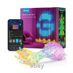 Govee Curtain Lights, Smart LED Curtain Lights, Color Changing Wall Lights, D