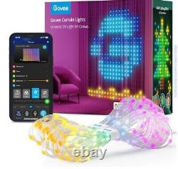 Govee Curtain Lights, Smart LED Curtain Lights, Color Changing Wall Lights, Dyna