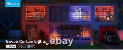 Govee Curtain Lights, Smart LED Lights, Custom Color Wall Lights Halloween