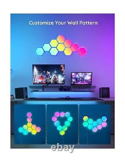 Govee Glide Hexa Light Panels, RGBIC LED Hexagon Wall Lights, Wi-Fi Smart Hom