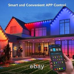 Govee LED Permanent Outdoor Lights Smart RGBIC 50ft with 36 LED Eaves Lights