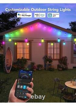 Govee Lynx Dream LED Bulb Smart RGBIC Outdoor String Lights H7021 96ft