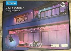 Govee Outdoor String Lights 2 144ft RGBIC Outdoor Lights with Warm White LED Bulbs