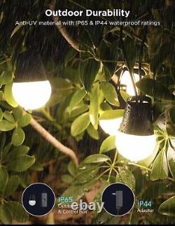 Govee Outdoor String Lights 2 144ft RGBIC Outdoor Lights with Warm White LED Bulbs