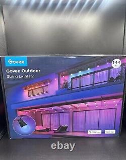 Govee Outdoor String Lights 2 144ft RGBIC Outdoor Lights with Warm White LED Bulbs