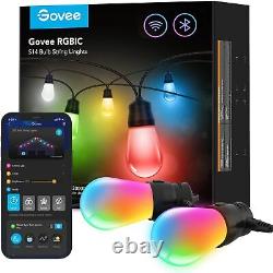 Govee Outdoor String Lights H7020, 48ft RGBIC Halloween 48ft, Multicolor