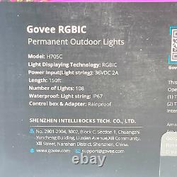 Govee Permanent Outdoor Lights Smart RGBIC Lights 150 ft H705C IP67