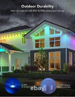 Govee Permanent Outdoor Lights, Smart RGBIC Outdoor Lights with 75 Scenes, 150ft