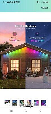 Govee Permanent Smart RGBIC Outdoor Lights 75 Scene Modes 100 Ft. (H705A)