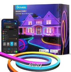 Govee RGBIC Outdoor Neon Rope Lights H61A8 Waterproof, 32.8ft Sealed In Box