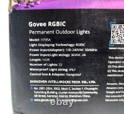 Govee RGBIC Permanent Smart Outdoor Lights, H705A, 100Ft OPEN BOX New
