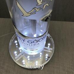 Grey Goose Vodka 1L 2 Hose Bottle Hookah with Color Changing LED Stand and Remote