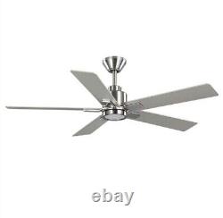 HAMPTON BAY Zandra 52 Color Changing Integrated LED Brushed Nickel Ceiling Fan