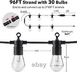 HBN 96ft Smart Outdoor String Lights RGBW, Works with Alexa/Google Home