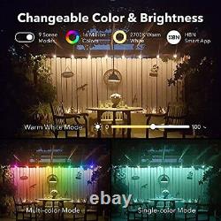 HBN Smart Color-Changing Outdoor String Lights 48ft, LED, 24 Bulbs, 2.4 Ghz