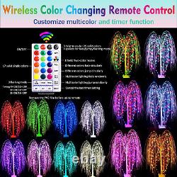 HEYCOLOR 240LED 5FT Colorful Lighted Willow Tree Color Changing with Remote