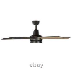 Hampton Bay Fanelee 54 in. Color Changing LED Bronze Smart Ceiling Fan withRemote