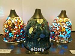 Handmade Color-Changing 3-Glass Pendant Light Set RED CORAL SEA