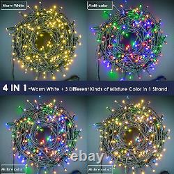Haynery 300 LED Color Changing Christmas String Lights Outdoor Indoor with Remot
