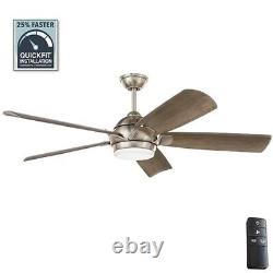Home Decorators 60 White Color Changing LED Ceiling Fan With Light Kit & Remote