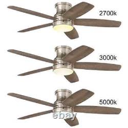 Home Decorators Ashby Park 52 in. White Color Changing LED Bronze Ceiling Fan