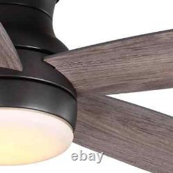 Home Decorators Ashby Park 52 in. White Color Changing LED Bronze Ceiling Fan