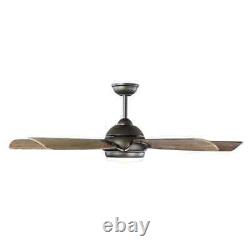 Home Decorators Camrose 60 in White Color Changing LED Bronze Indoor Ceiling Fan