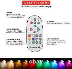 Honeywell 48FT LED Color Changing String Light with Remote Control, Linkable Wat